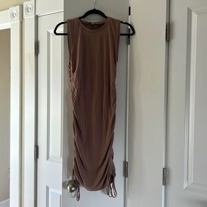 Brown Scrunch Dress